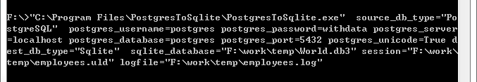 Convert PostgreSQL to SQLite - command line