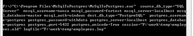 Convert SQL Server to PostgreSQL - command line