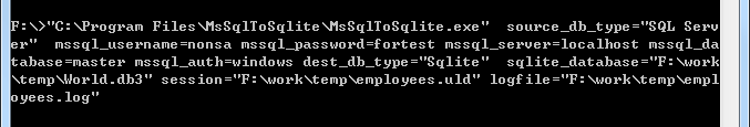 Convert SQL Server to SQLite - command line