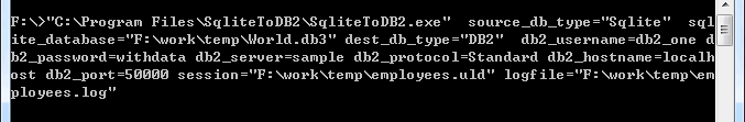 Convert SQLite to DB2 - command line