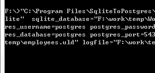 SQLite convert to PostgreSQL - Command line