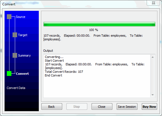 SQLite To Files - export by session