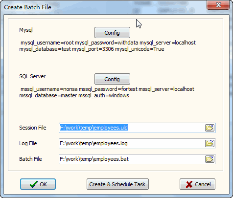 Convert MySQL to SQL Server - make batch file