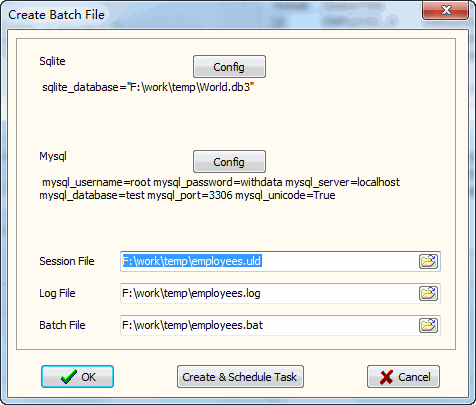 Convert SQLite to MySQL - make batch file