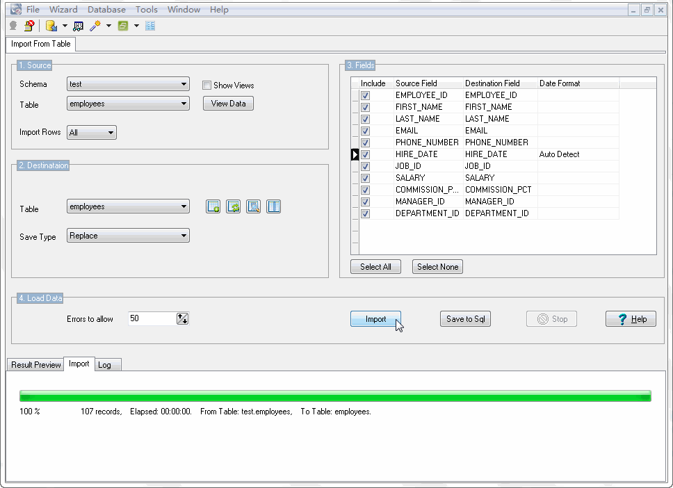 extract Oracle data to Access