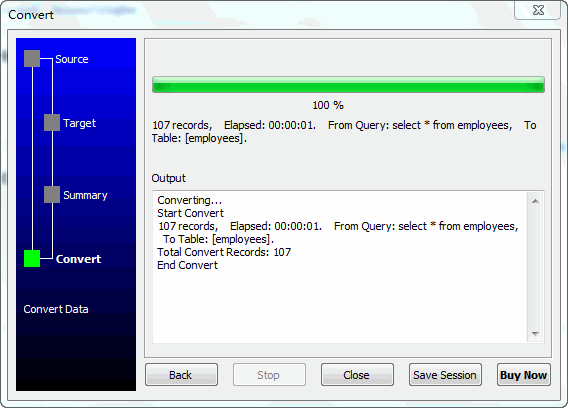 Import data from DB2 Query To MySQL Table - export