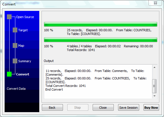 Import data from SQL Server Tables To Oracle Tables - import