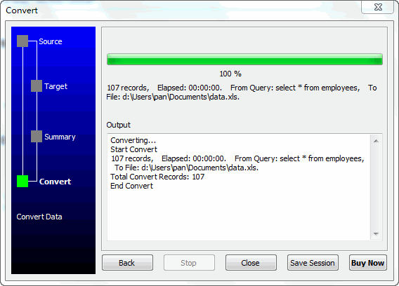 Export data from Oracle Query To Excel - export