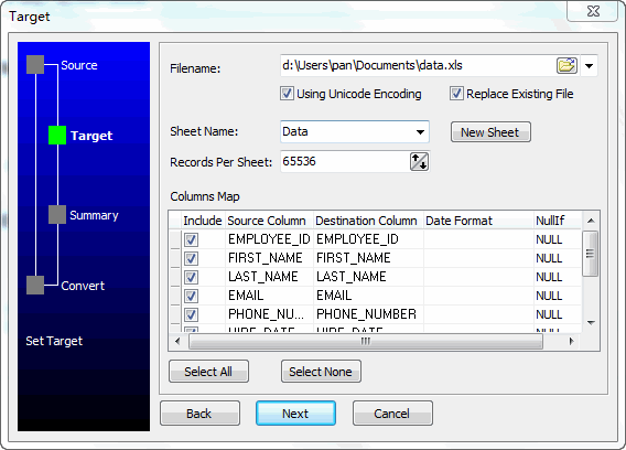 Export data from PostgreSQL Query To Excel - enter file name