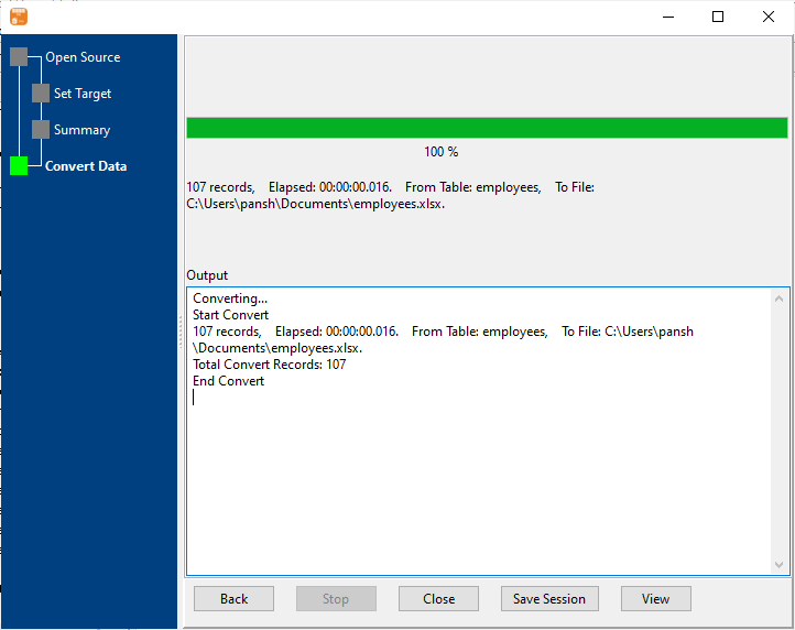 Dump data from PostgreSQL  Table To Excel File - export