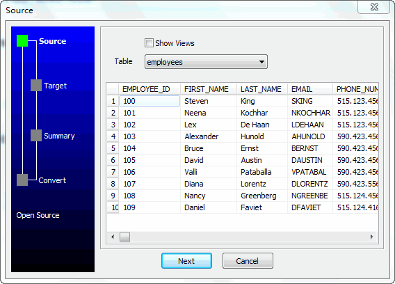 Export data from MySQL Table To Excel - select table