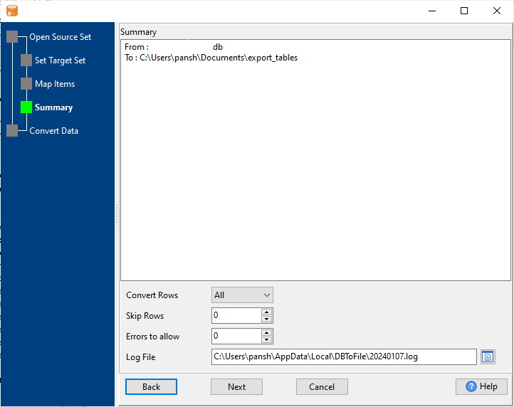 Export data from PostgreSQL Tables To Excel - summary