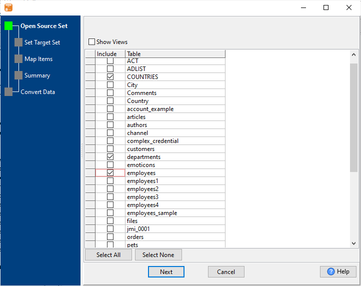 Unload data from Azure  Tables To Excel Sheets - select tables