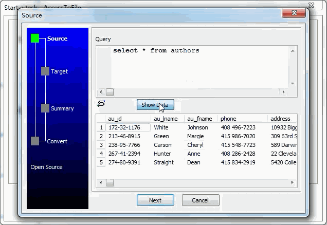 Unload data from PostgreSQL Query ResultSet To Html File - select table