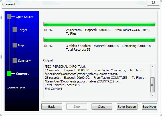 Export data from Oracle Tables To Files - export