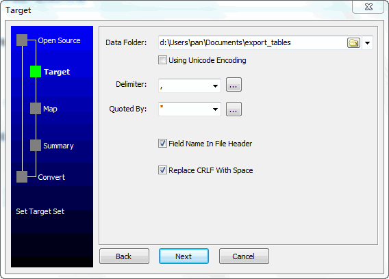 Export data from Access Tables To Files - enter data folder