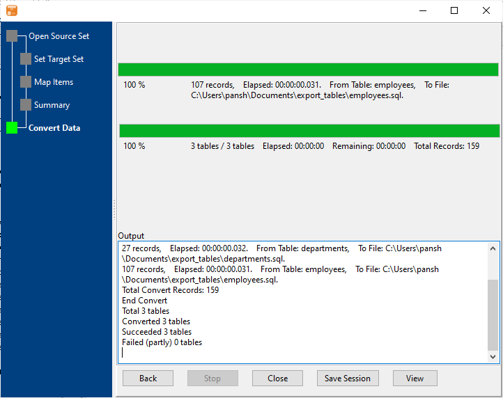 Batch export data from Access tables to SQL files without programming