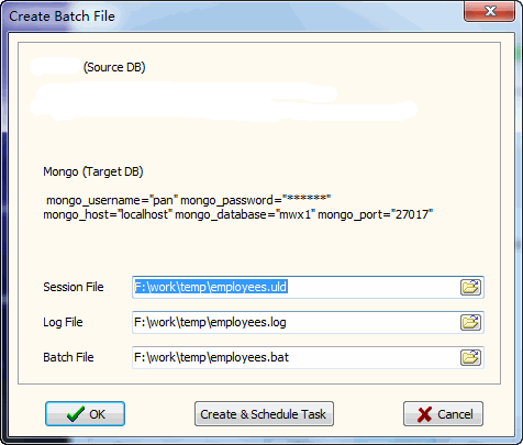 Convert Oracle to MongoDB - make batch file