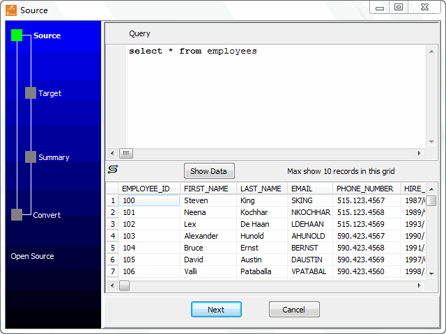 Import data from DB2 Query To MongoDB Collection - enter query