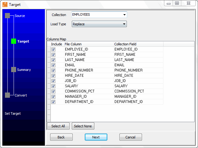 Import data from SQLite Query To MongoDB Collection - enter file name