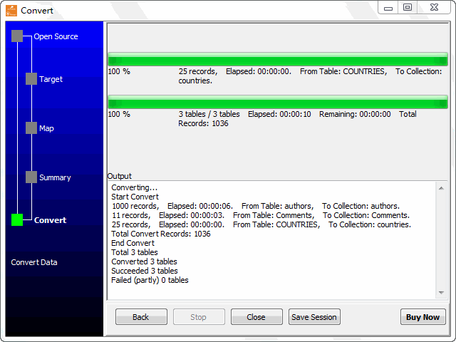 Import data from DB2 Tables To MongoDB Collections - Convert