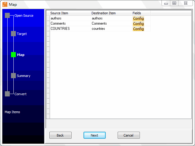 Import data from SQLite Tables To MongoDB Collections - select tables