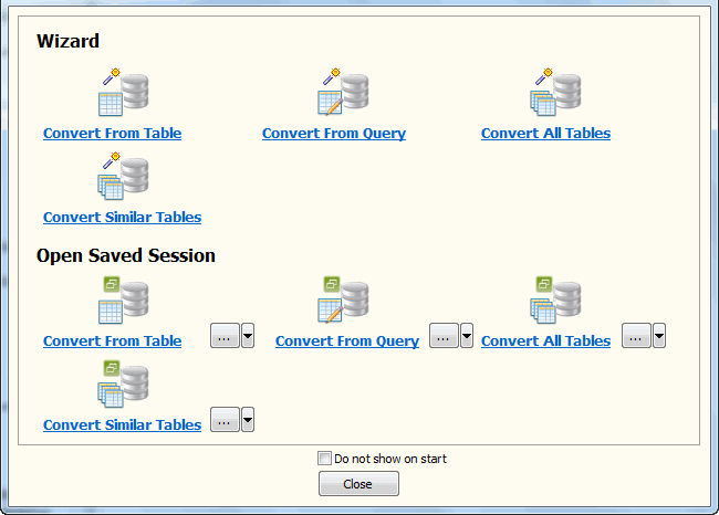 Import data from MySQL Table To MongoDB Table - task window