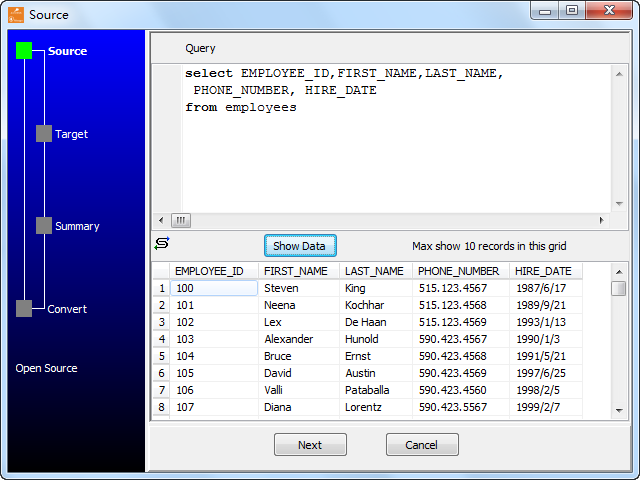 Dump Redshift  query results to MongoDB collection - open query results