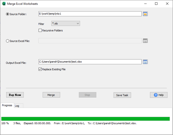 Merge Excel sheets from multiple Excel files into one sheet - combine files