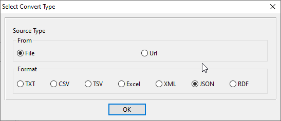 Import file data to database table - select file type