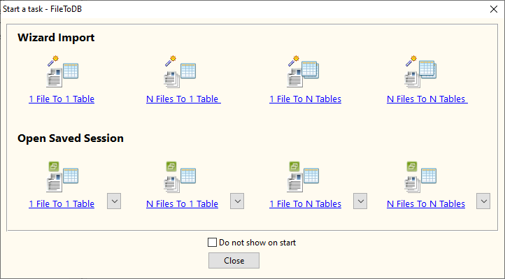 convert online TSV file to DBF (dBase, FoxBase, FoxPro) table - task window