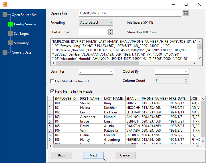 Import Data From Folder to 1 MongoDB Collection - source config