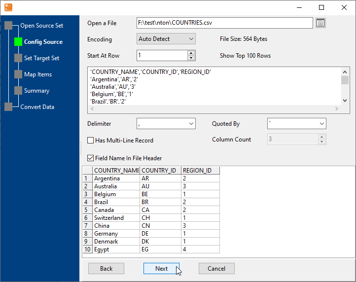 Import Data From Folder to MongoDB Collections  - select table