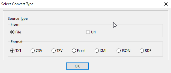 Import Data From File To MongoDB Collection - select file type