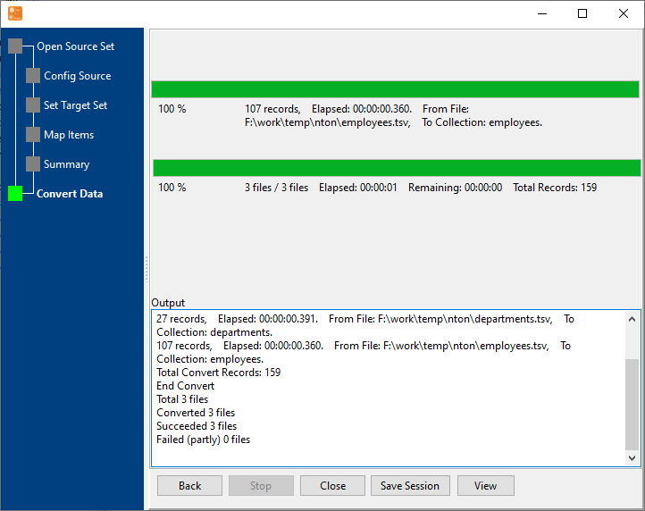 Batch Copy Data From TSV Files To MongoDB collections - import data