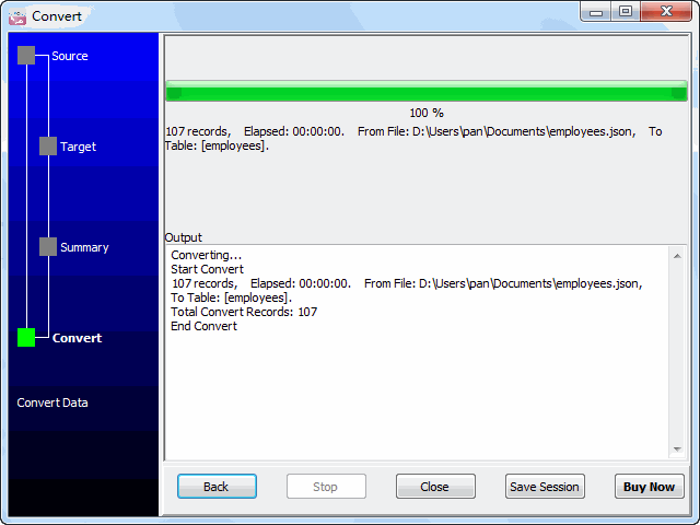 Import data from JSON to SQL Server -  import data