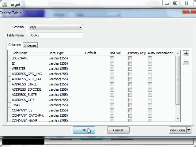 import online RSS feeds to DB2 - create DB2 table