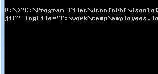 Import Data From JSON To DBF - Command line