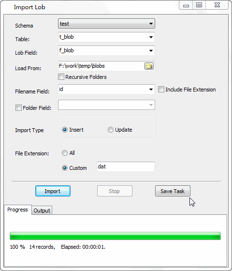 Batch insert MEMO data to Access