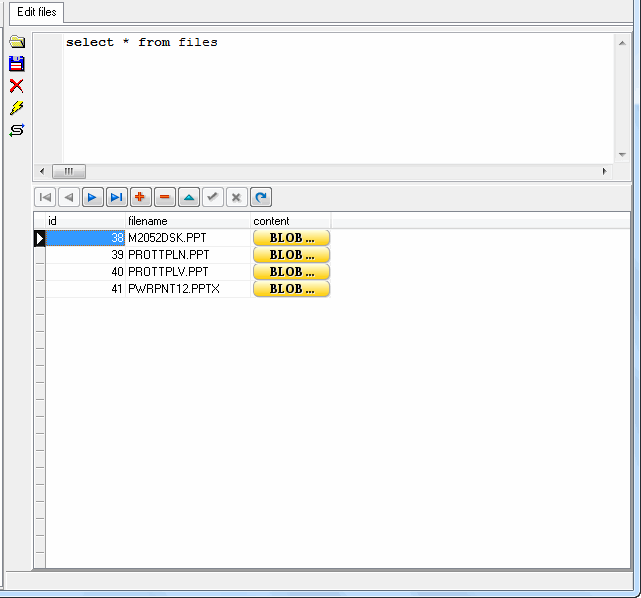 Batch import ppt files into DB2 BLOB  - view