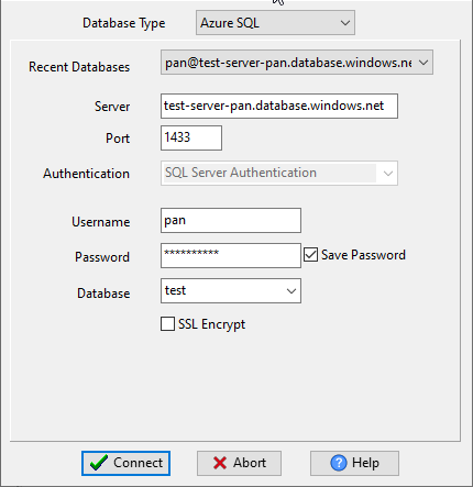 convert Azure  data to Redshift data - Choose Azure and logon