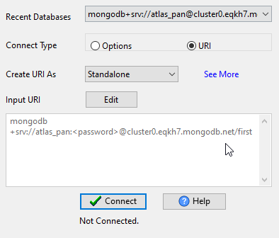 export MongoDB collection to TXT file - connect to mongodb