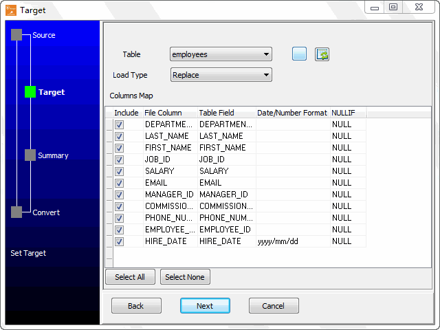 Import data from MongoDB Query To DB2 Table - enter file name