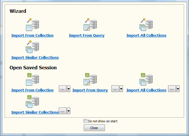 Import data from MongoDB Collection To Oracle Table - task window