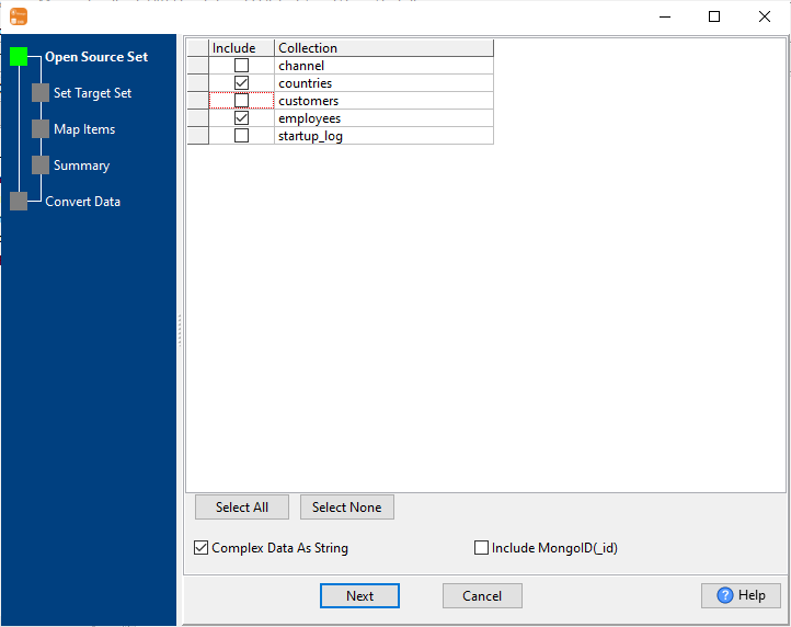 Batch convert data from MongoDB collections to PostgreSQL  tables - Open Source schema