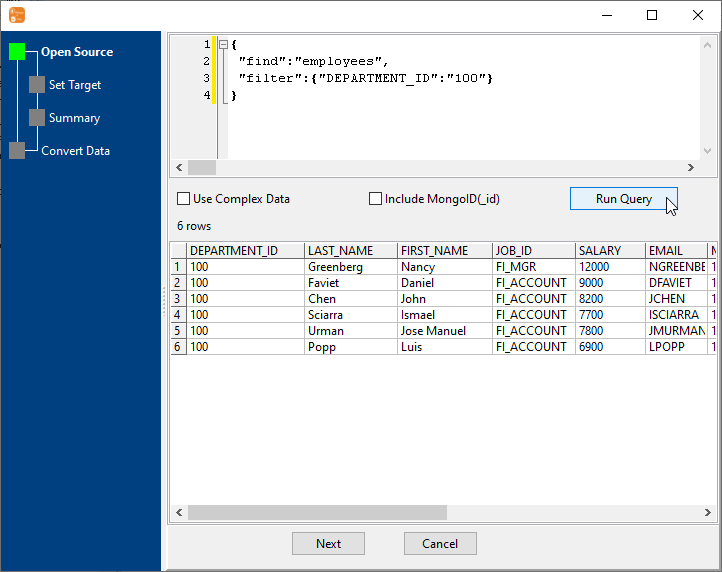 Export data from MongoDB Query To File - enter query