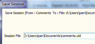 DBF export to files - sava/load session