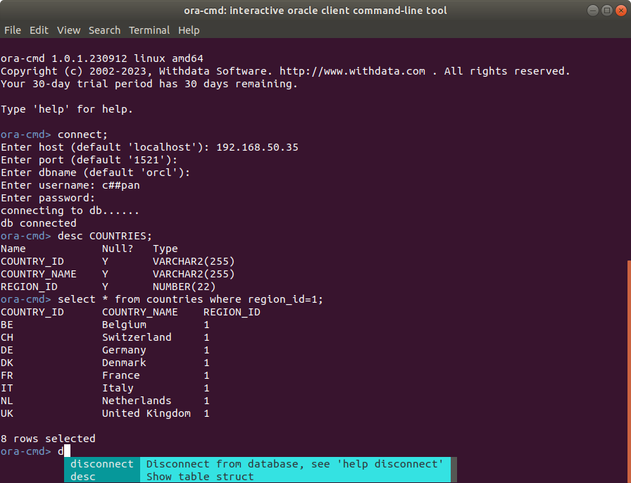 Ora cmd the better command line tool for oracle