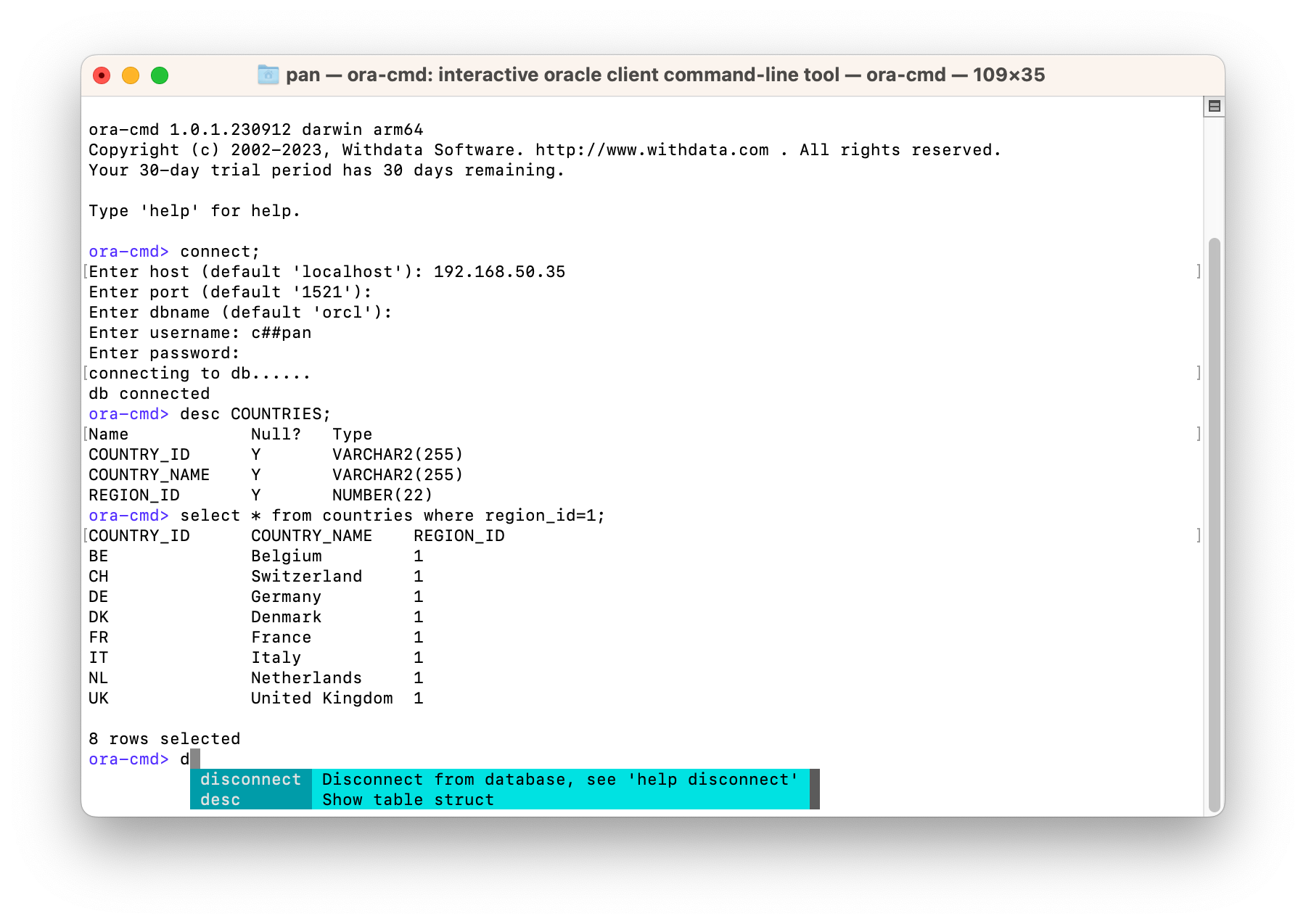 Ora cmd the better command line tool for oracle