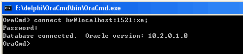 Oracle Command Tool - connect as normal hide password